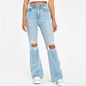 DAZE Go-Getter High Rise Flare Jeans in Just Kissed, 31 NWT
